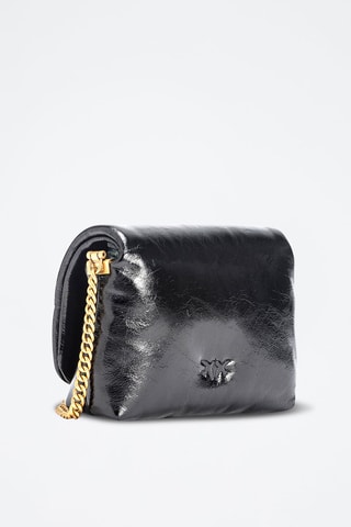 $Sac bandoulière en cuir Love Click Puff Baby - Noir - Pinko