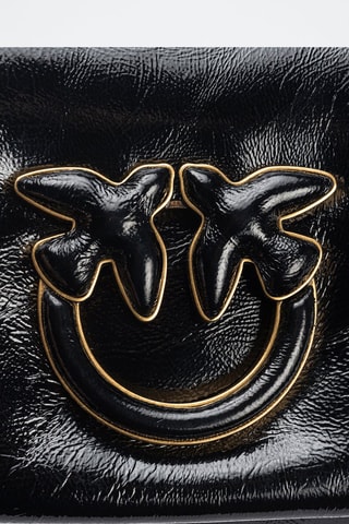 $Sac bandoulière en cuir Love Click Puff Baby - Noir - Pinko