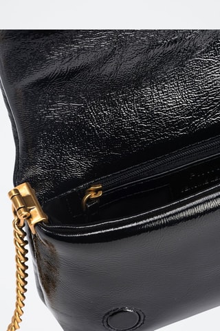 $Sac bandoulière en cuir Love Click Puff Baby - Noir - Pinko