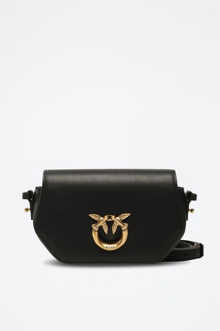 $Sac bandoulière en cuir Love Click Exagon Baby - Noir - Pinko