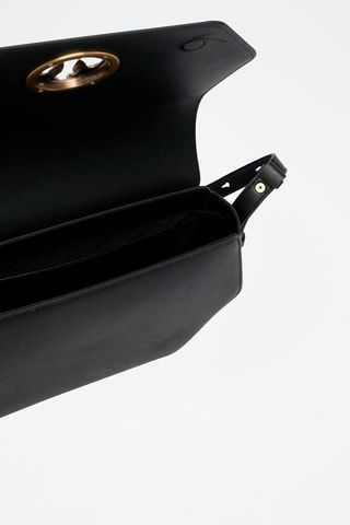 $Sac bandoulière en cuir Love Click Exagon Baby - Noir - Pinko