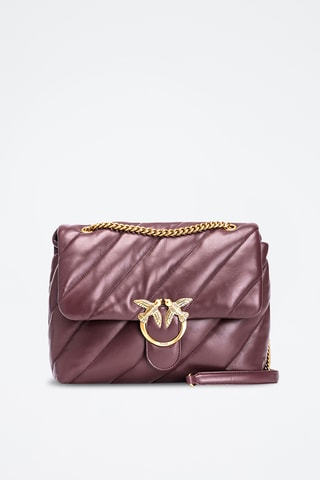 $Sac bandoulière en cuir de mouton Piccio - Marron - Pinko