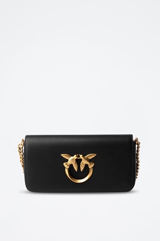 $Sac bandoulière en cuir Love Click Classic - Noir - Pinko