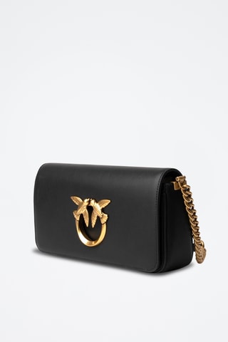$Sac bandoulière en cuir Love Click Classic - Noir - Pinko