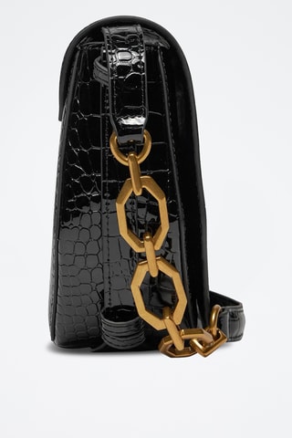 $Sac bandoulière en cuir de veau Love Berry H3 - Noir - Pinko