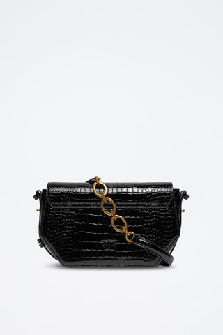$Sac bandoulière en cuir de veau Love Berry H3 - Noir - Pinko
