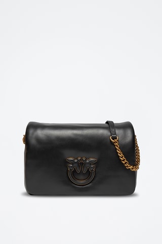 $Sac bandoulière en cuir de mouton nappa Love Berry H3 - Noir - Pinko