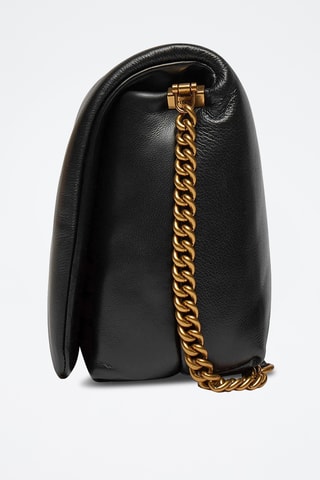 $Sac bandoulière en cuir de mouton nappa Love Berry H3 - Noir - Pinko