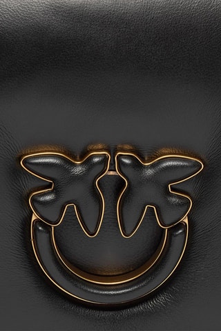 $Sac bandoulière en cuir de mouton nappa Love Berry H3 - Noir - Pinko