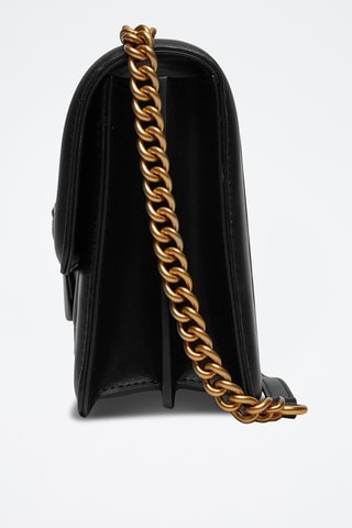 $Sac bandoulière en cuir Piccio - Noir - Pinko