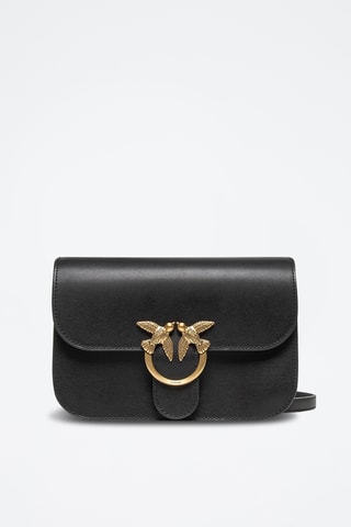 $Sac bandoulière en cuir Love Bell Summer Fl - Noir - Pinko