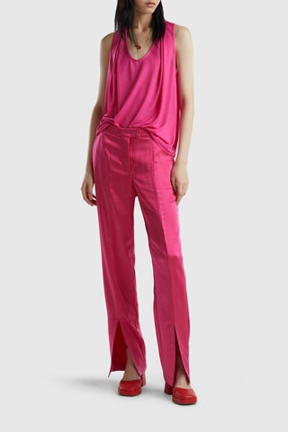 $Pantalon taille haute - Fuchsia