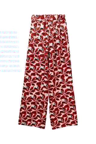 $Pantalon taille haute - Rouge