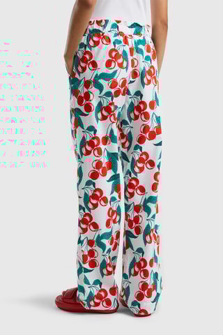 $Pantalon wide legs - Blanc
