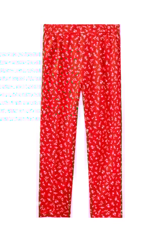 $Pantalon carotte 7/8 en lin - Orange