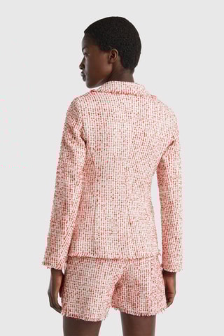 $Bomber en tweed Rouge