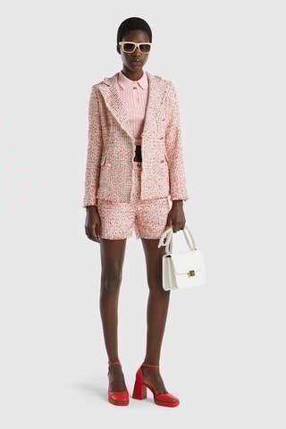 $Bomber en tweed Rouge
