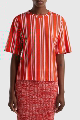 $T-shirt en lin - Orange