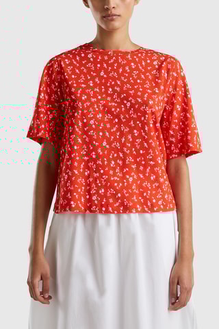 $T-shirt en lin - Orange
