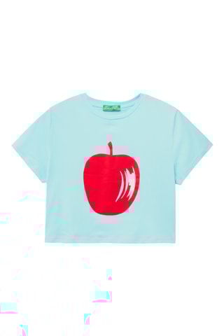 $T-shirt court - Bleu clair