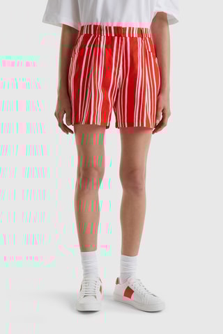 $Short en lin taille haute - Orange