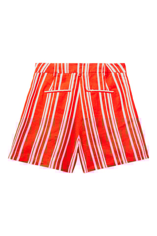 $Short en lin taille haute - Orange