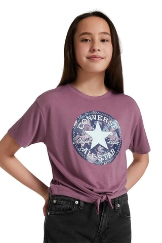$T-shirt noué - Violet