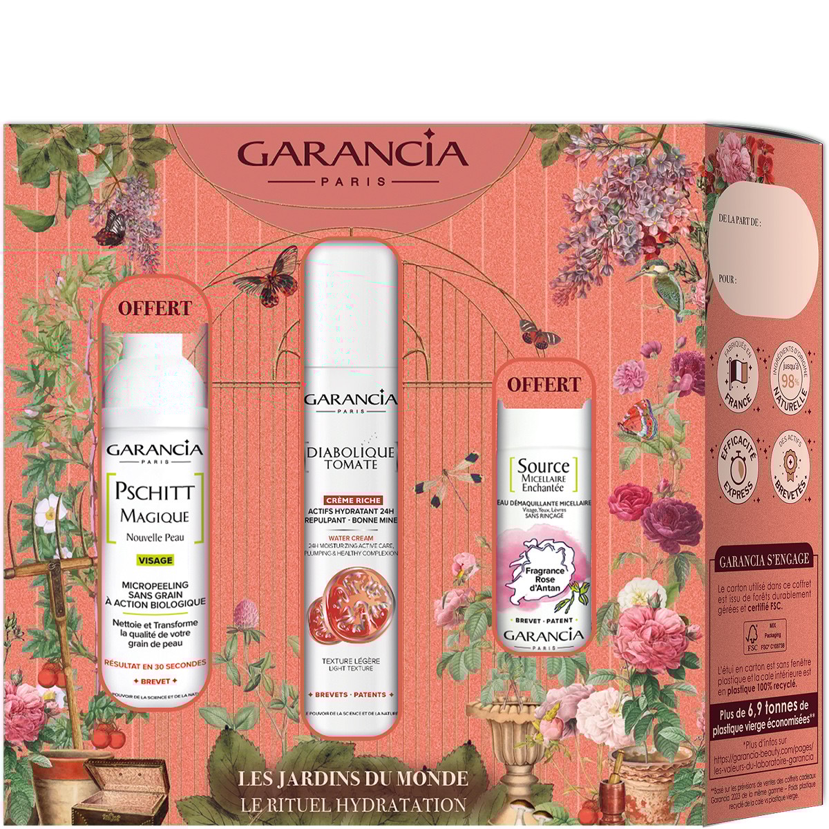 Coffret rituel hydratation - Les Jardins du Monde - Visage - 3 produits