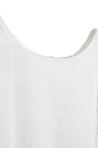 $Robe en broderie anglaise Blanc