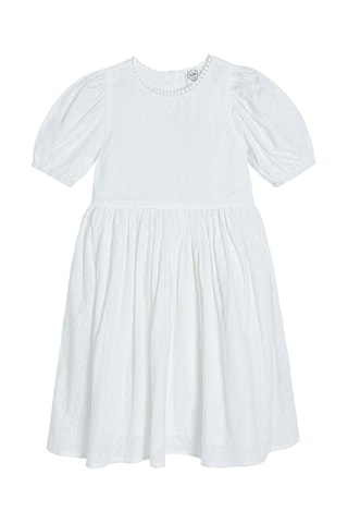 $Robe en broderie anglaise Blanc