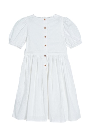$Robe en broderie anglaise Blanc