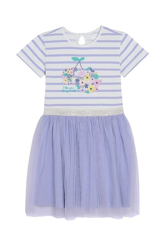 $Robe Violet et blanc