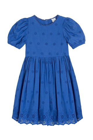 $Robe en broderie anglaise Bleu marine