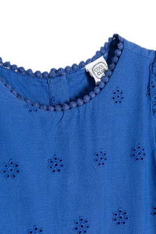 $Robe en broderie anglaise Bleu marine