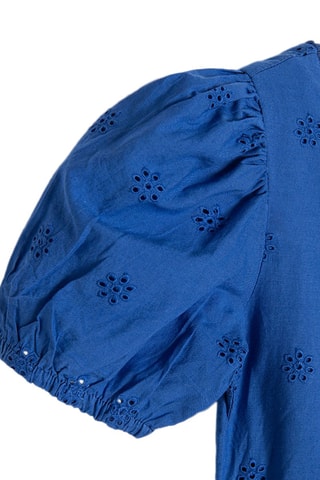$Robe en broderie anglaise Bleu marine
