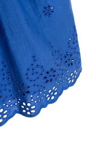 $Robe en broderie anglaise Bleu marine