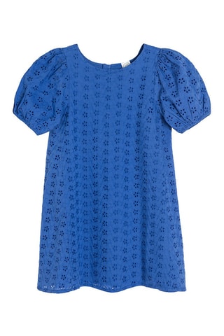 $Robe en broderie anglaise Bleu roi