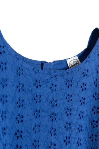 $Robe en broderie anglaise Bleu roi
