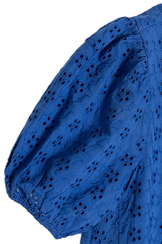 $Robe en broderie anglaise Bleu roi