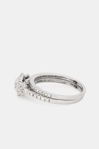 $Bague Malika - Or blanc et diamants