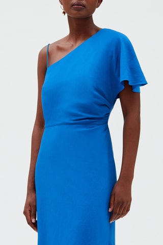$Robe mi-longue - Bleu