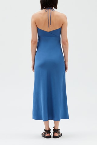 $Robe longue fluide - Bleu