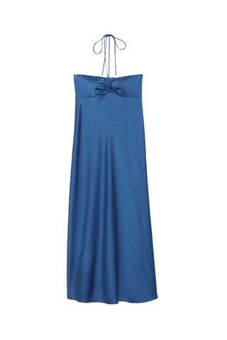 $Robe longue fluide - Bleu