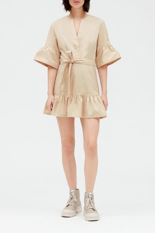 $Robe courte - Beige