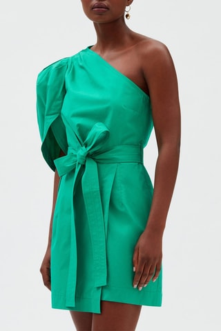$Robe asymétrique - Vert clair