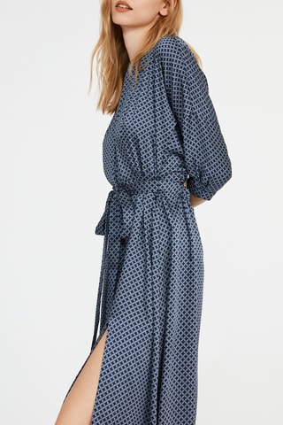 $Robe midi - Bleu marine
