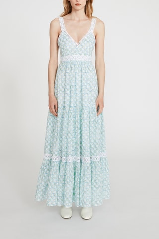 $Robe longue - Blanc et ciel