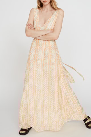 $Robe longue - Saumon