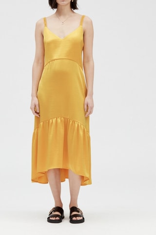 $Robe midi - Jaune