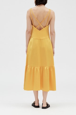$Robe midi - Jaune